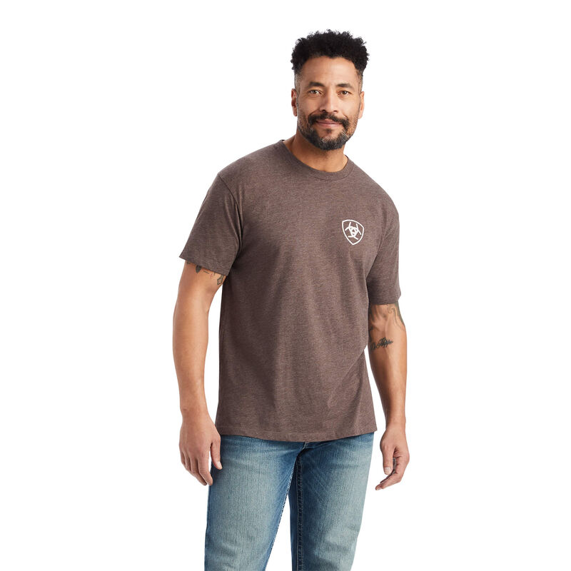 Camisetas Ariat Minimalist Marrones Hombre - Chile 508-LBPRJF